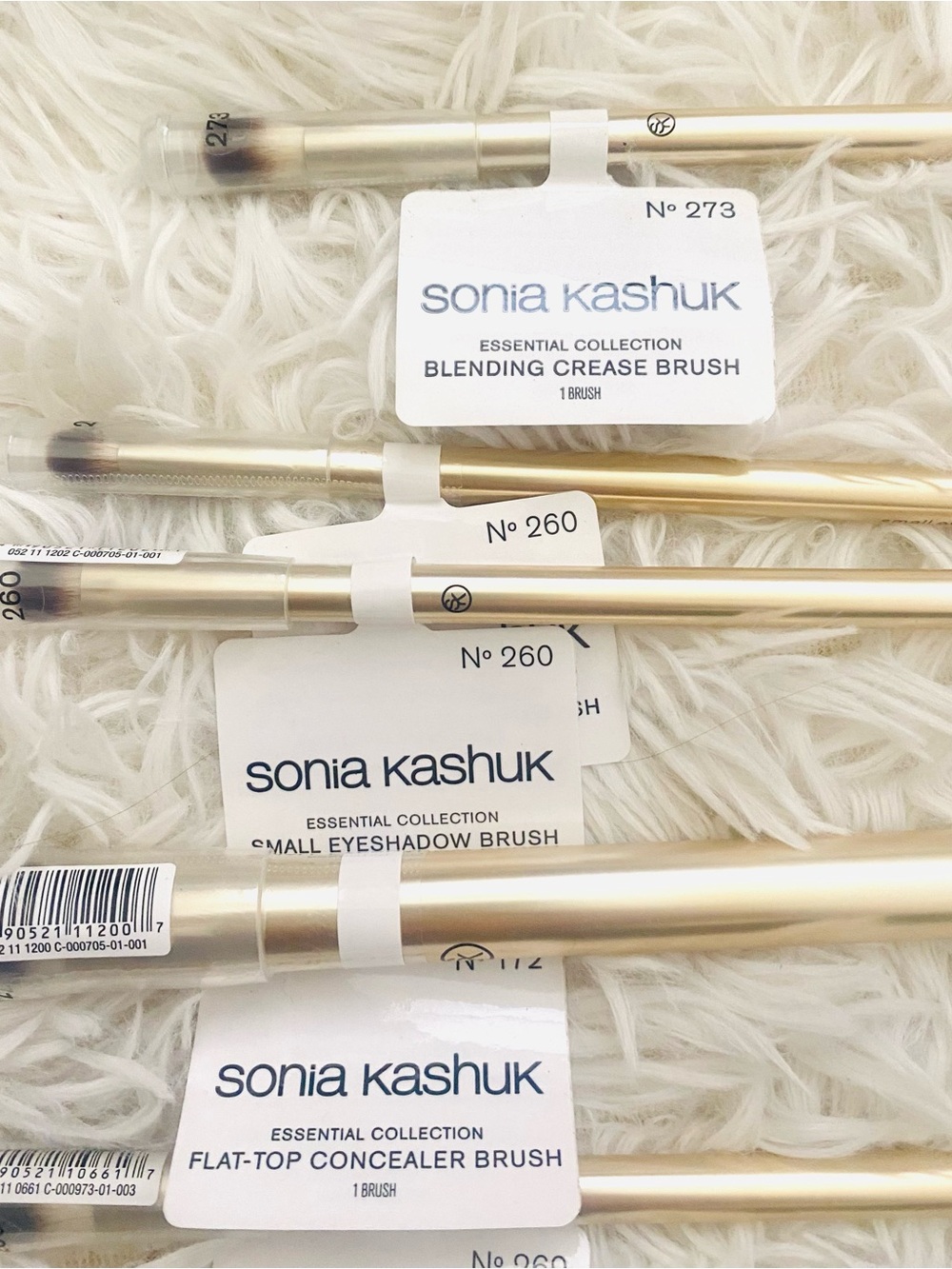 Sonia Kashuk Essential Gold Cosmetic Makeup Brush Collection (6) NWT✅ - Picture 3 of 6